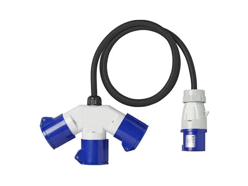 CEE 3-weg splitter 16A 150cm 3x2,5mm² | ANWB Webwinkel