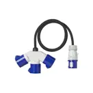 CEE 3-weg splitter 16A 150cm 3x2,5mm²