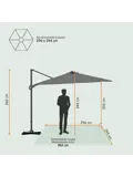 Zweefparasol – 300x300 cm – Kantelbaar