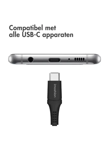 Gevlochten USB-C naar USB kabel