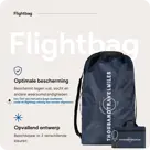 Flightbag vliegtuighoes TSA slot 60–90L – N Blauw