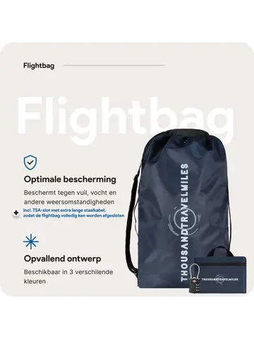 Flightbag vliegtuighoes TSA slot 60–90L – N Blauw