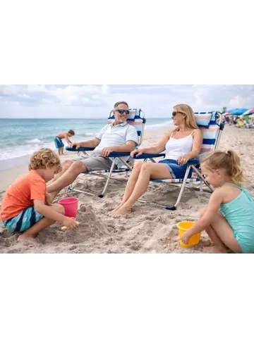 Opvouwbare strandstoel verstelbaar