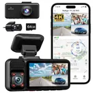 Redtiger F17 3CH 4K Wifi GPS 64gb dashcam