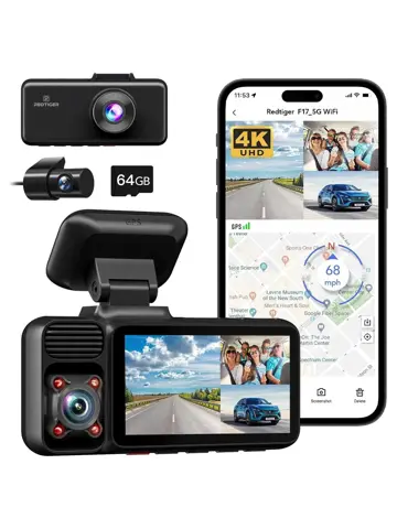 F17 3CH 4K Wifi GPS 64gb dashcam
