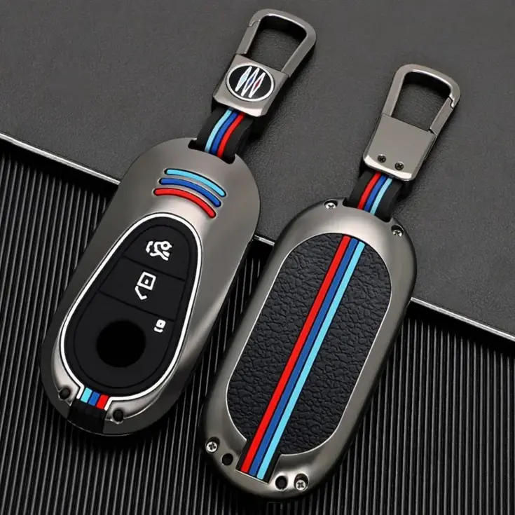 Metalen Sleutelhoesje voor Mercedes grijs C3