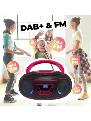 TDB212PINK DAB+/FM Radio Boombox