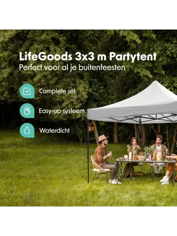 Partytent – 3x3 m – Easy-Up – Wit
