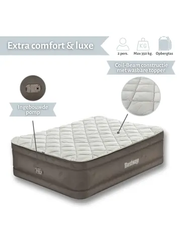 Luchtbed - Bestway - 2P - 152x203 cm + pomp