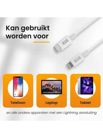 USB-C naar Lightning Kabel - 1 Meter