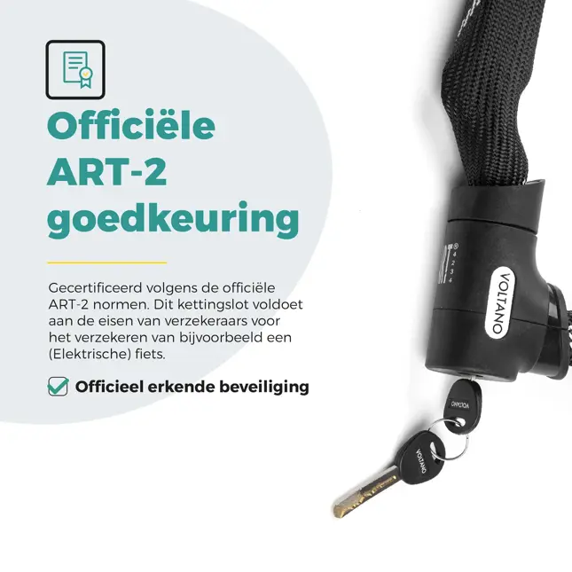 Voltano ART2 kettingslot luxe slotkop