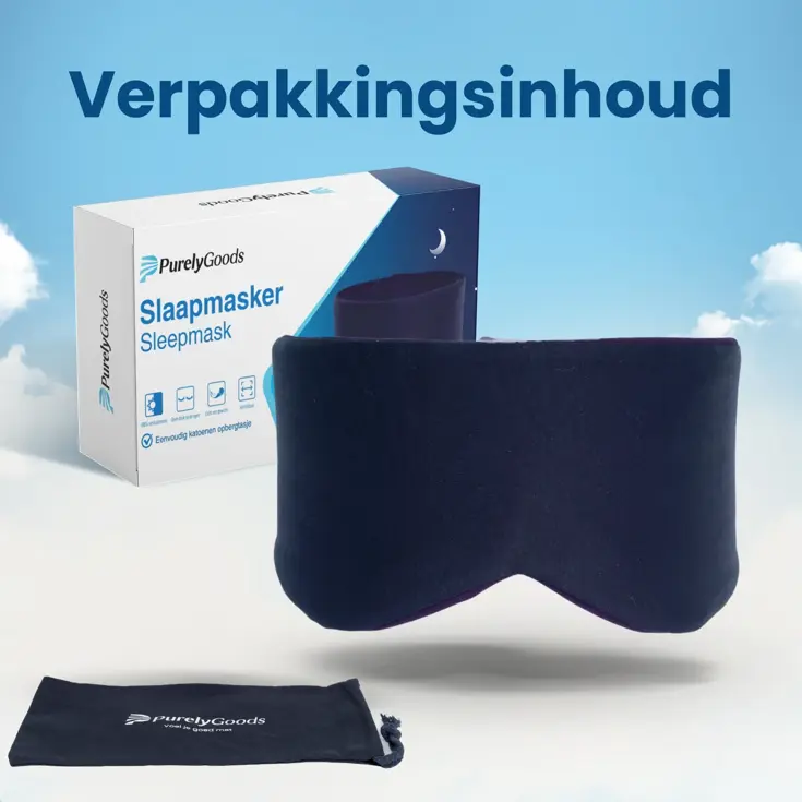 Slaapmasker Katoen - Donkerblauw - PurelyGoods