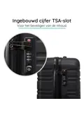 Reiskoffer L ABS 95L met TSA-slot en 360° wielen