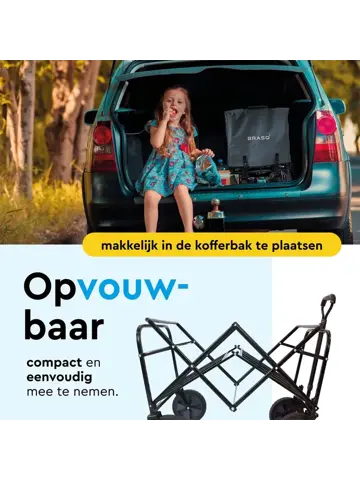 Bolderkar - Opvouwbaar - 80 KG