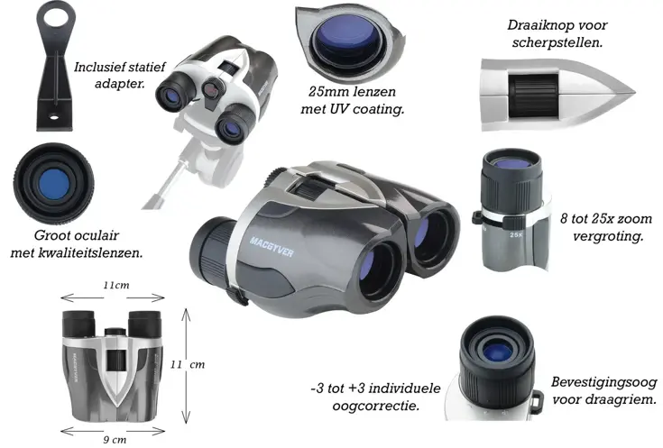 Compact Zoom Verrekijker 8-25-x25
