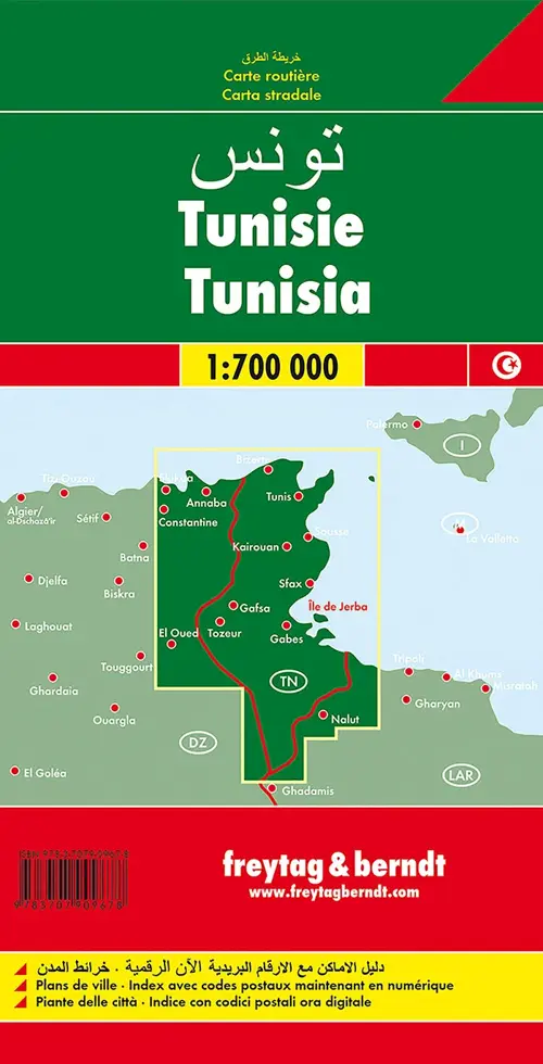 Wegenkaart Tunesië