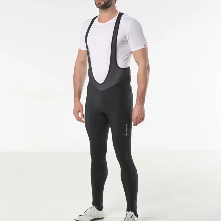 Lange fietsbroek met bretels heren Thermo Elastic