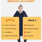 Goliving fleece deken met mouwen