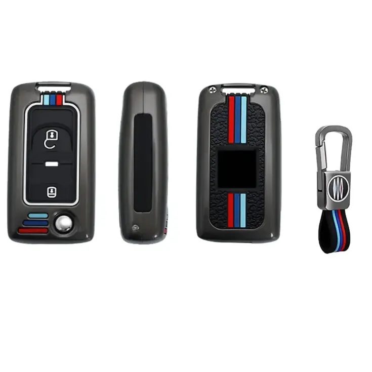 Metalen Sleutelhoesje voor Peugeot grijs D2