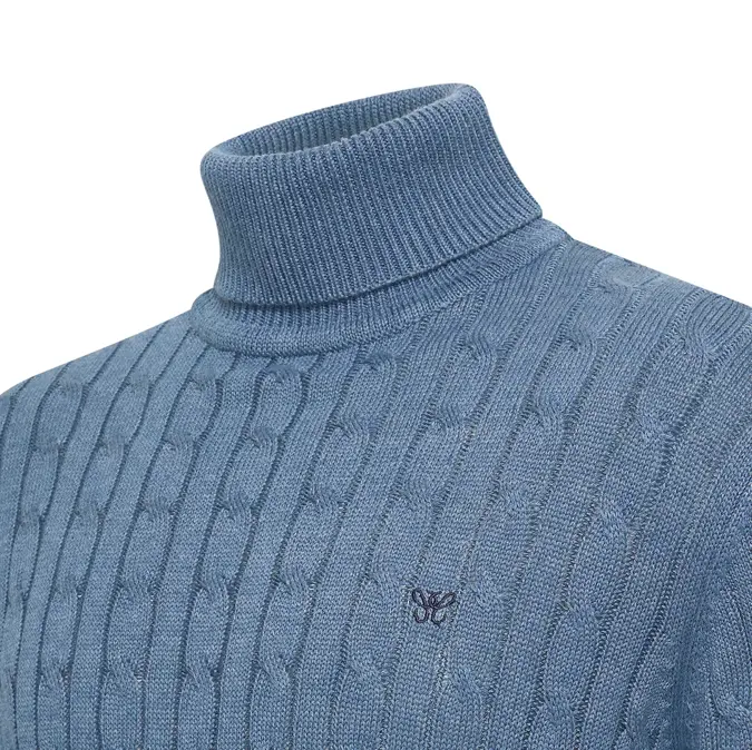 Heren Aosta Cable Pullover Cappuccino Italia