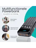 Powerbank - 30.000mAh - 4 Geïntegreerde Kabels
