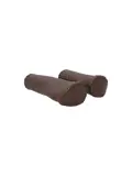 Ergonomische leren handvatten 135/92mm bruin