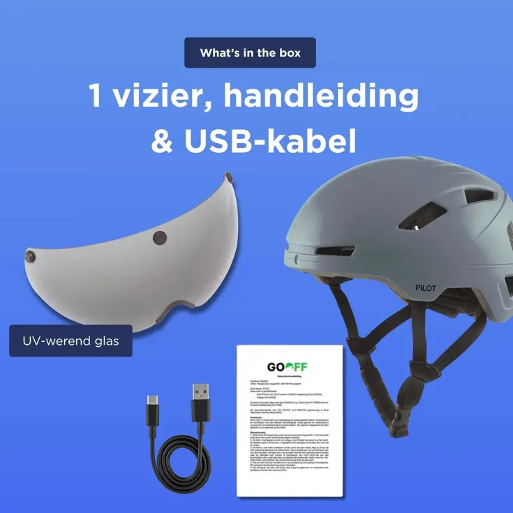 PILOT fietshelm met vizier NTA certif.