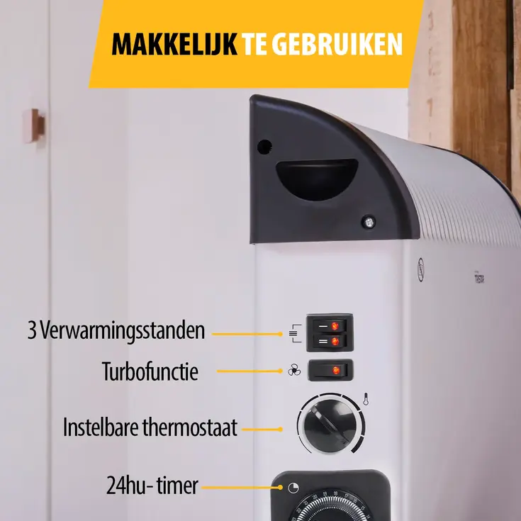 Convector Elektrische kachel - Turbo - 2000W