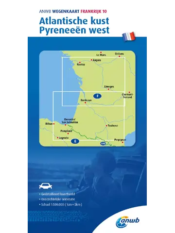 ANWB Wegenkaart Atlantische Kust, Pyreneeen West
