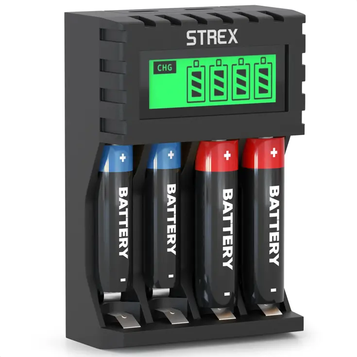 Batterijoplader USB - 4x AA/AAA