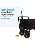 Bolderkar  Deluxe- Opvouwbaar - 100kg -Zwart