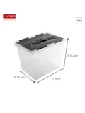 Onyx opbergbox transparant 15L- 3 delig