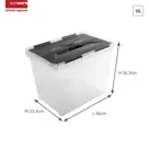 Onyx opbergbox transparant 15L- 3 delig