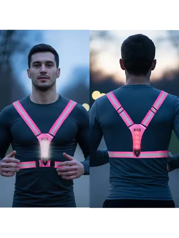 Hardloopvest met verlichting oplaadbaar