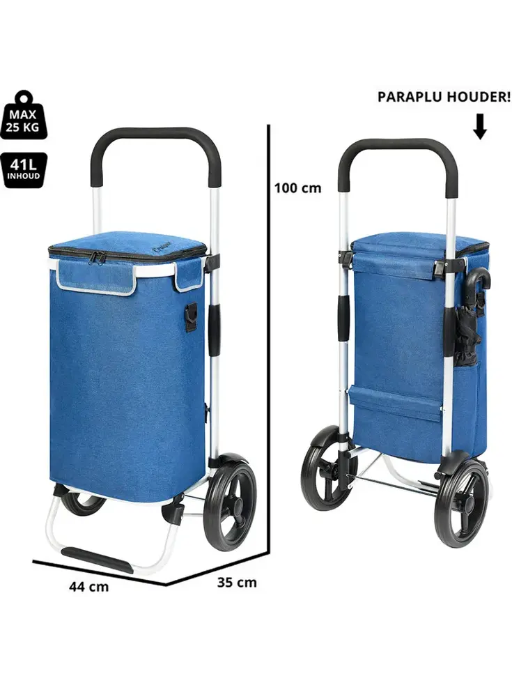 Allround Boodschappenwagen opvouwbaar 41 liter