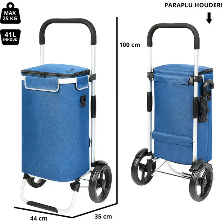 Allround Boodschappenwagen opvouwbaar 41 liter