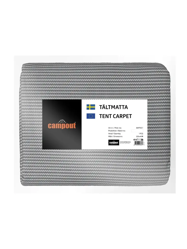 Campout Tenttapijt - 250 x 600 cm- Grijs