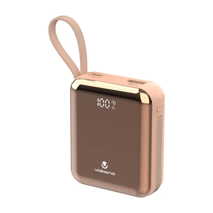 Powerbank 10.000 mAh met ingebouwde kabels