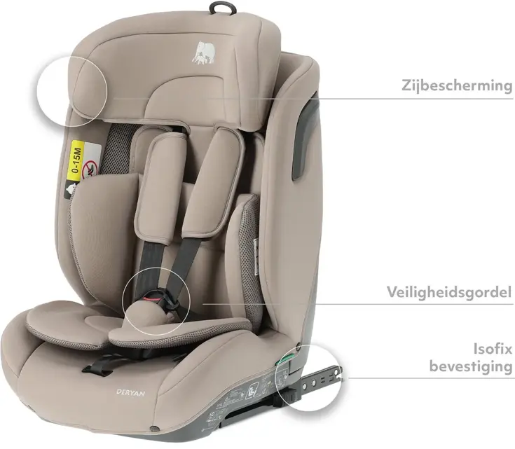 Carter Luxe i-Size/isofix Autostoel - 76-150 cm