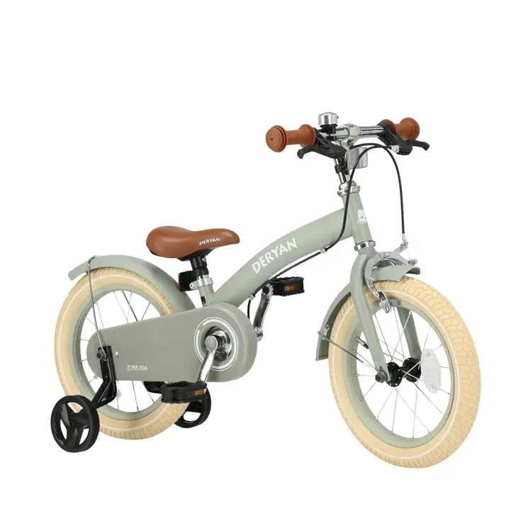 Luxe Kinderfiets 14 inch - 3 in 1 - Loopfiets