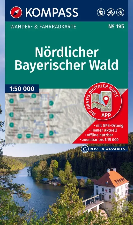 Wandelkaart WK195 Nördlicher Bayerischer Wald