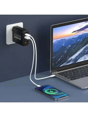 CHARGE+ 140W Oplader - USB en USB-C
