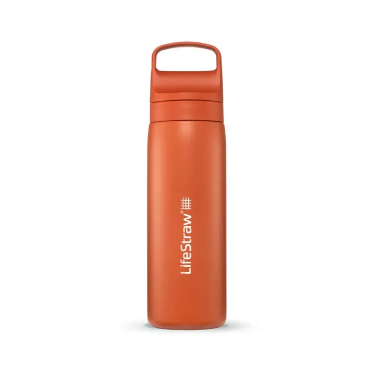 LifeStraw 500ml RVS Waterfles Kyoto Oranje