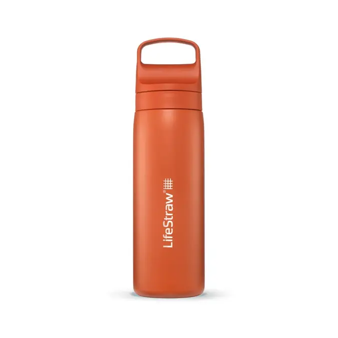 LifeStraw 500ml RVS Waterfles Kyoto Oranje