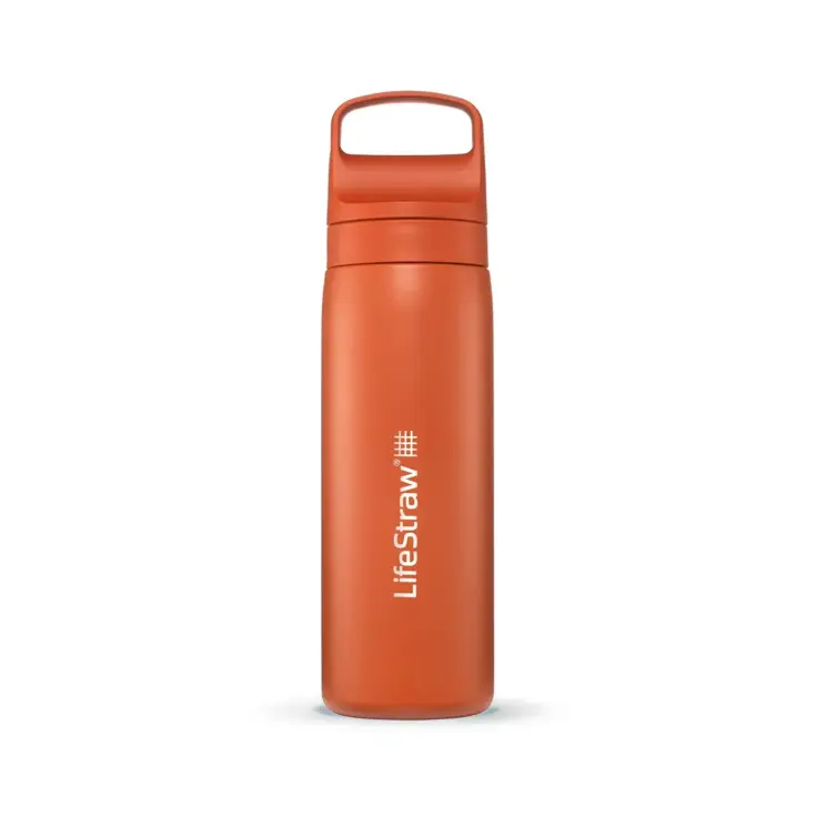 LifeStraw 500ml RVS Waterfles Kyoto Oranje