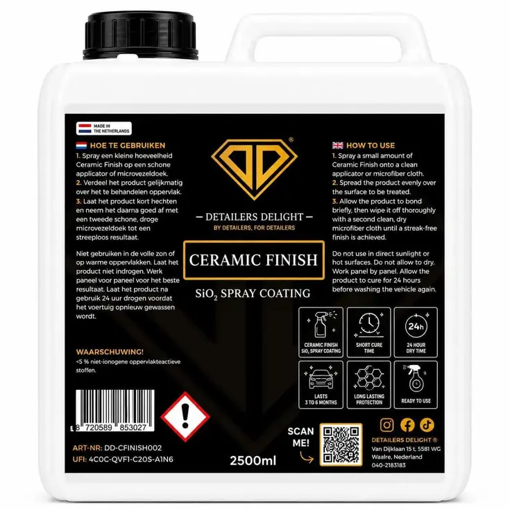 Ceramic Finish SiO2 spray coating 2,5 liter