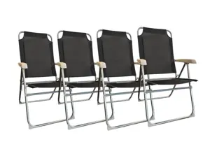 Campingstoelen 4x - Verstelbaar -
