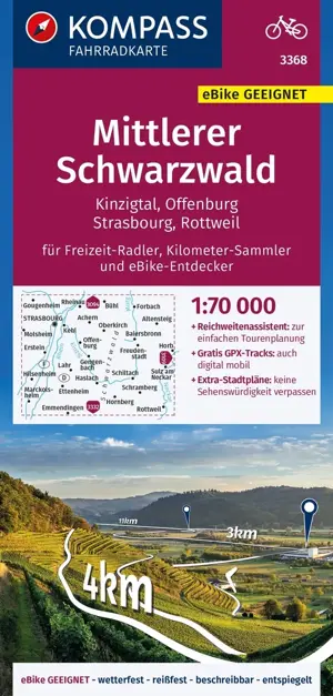 Fietskaart FK 3368 Mittlerer Schwarzwald