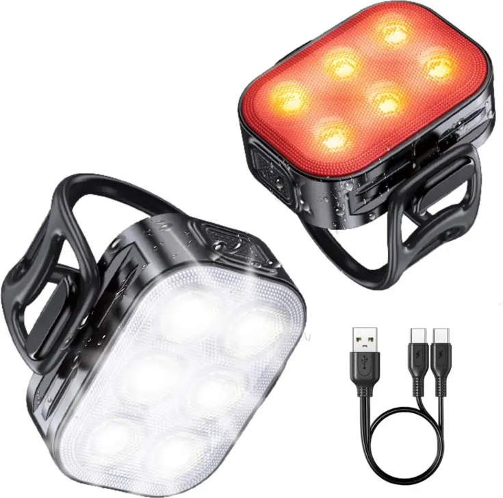 LED Fietslamp Set - Voorlicht / Achterlicht
