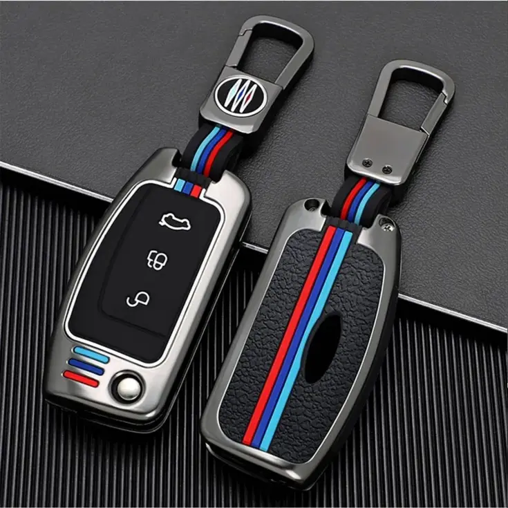 Metalen Sleutelhoesje voor Ford grijs G3
